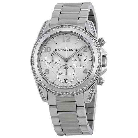 dameshorloge van michael kors jet set blair mk5165|Michael Kors Chronograph White Crystal Ladies Watch MK5165.